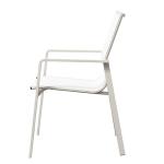 Aluminum Outdoor Textilene Armrest Dining Chairs For Restaurant
