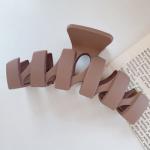 Matte Plastic Hair Accessories Claw Clips Solid Color Wavy Gripping Heat