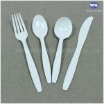 6inch Medium Weight White Disposable Plastic Cutlery Kits-Heavyweight Disposable
