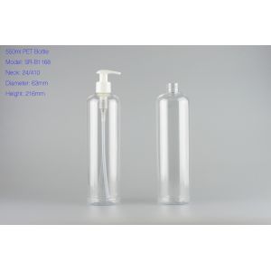 550ml clear PET bottle,cosmo round plastic bottles,empty shampoo bottle with