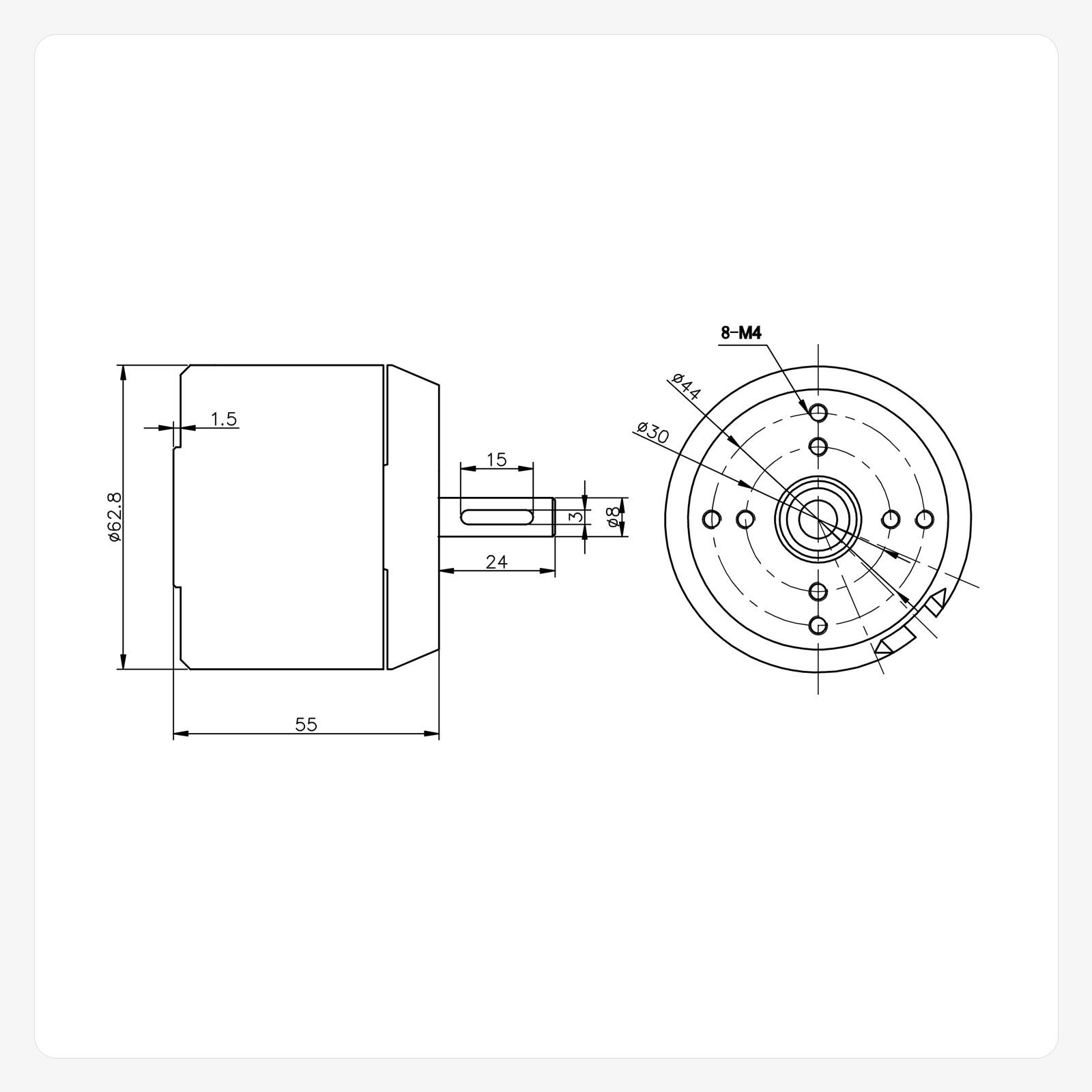 6354 Brushless Belt Motor For On Road And Off Road Electric Skateboard
