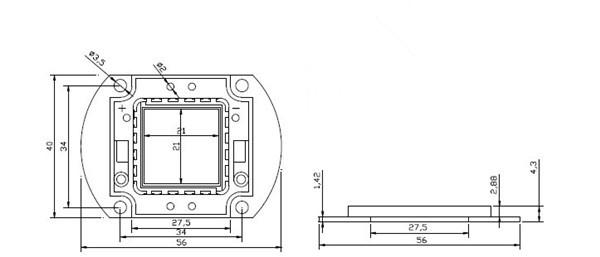 New Products LED Light 40w Amber 595nm 600nm