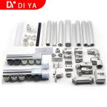 Silver Color Extruded Aluminum Track DY10 Industrial Lean Tube Connector