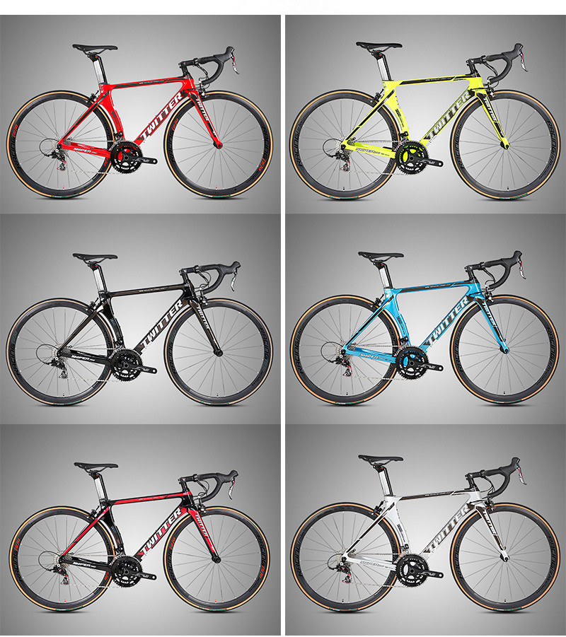 8.5KG 24 Speed Carbon Fiber Road Bike 700C Multi Colors For Racing