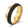 Buy cheap Inlay Technology Setting Coated and Rose Gold Forged Carbon Fiber Wedding Bands from wholesalers