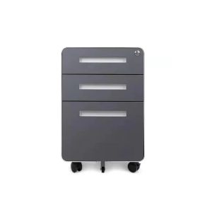 Movable 3 Drawer Lockable Filing Cabinet