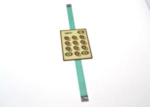 China LED Metal Dome Membrane Switch With 2 Circuit / Embossed Tactile Surface Button factory
