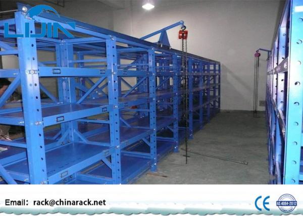 3 Drawers Mold Storage Racks With Powder Coated Finish Blue Color Easy To
