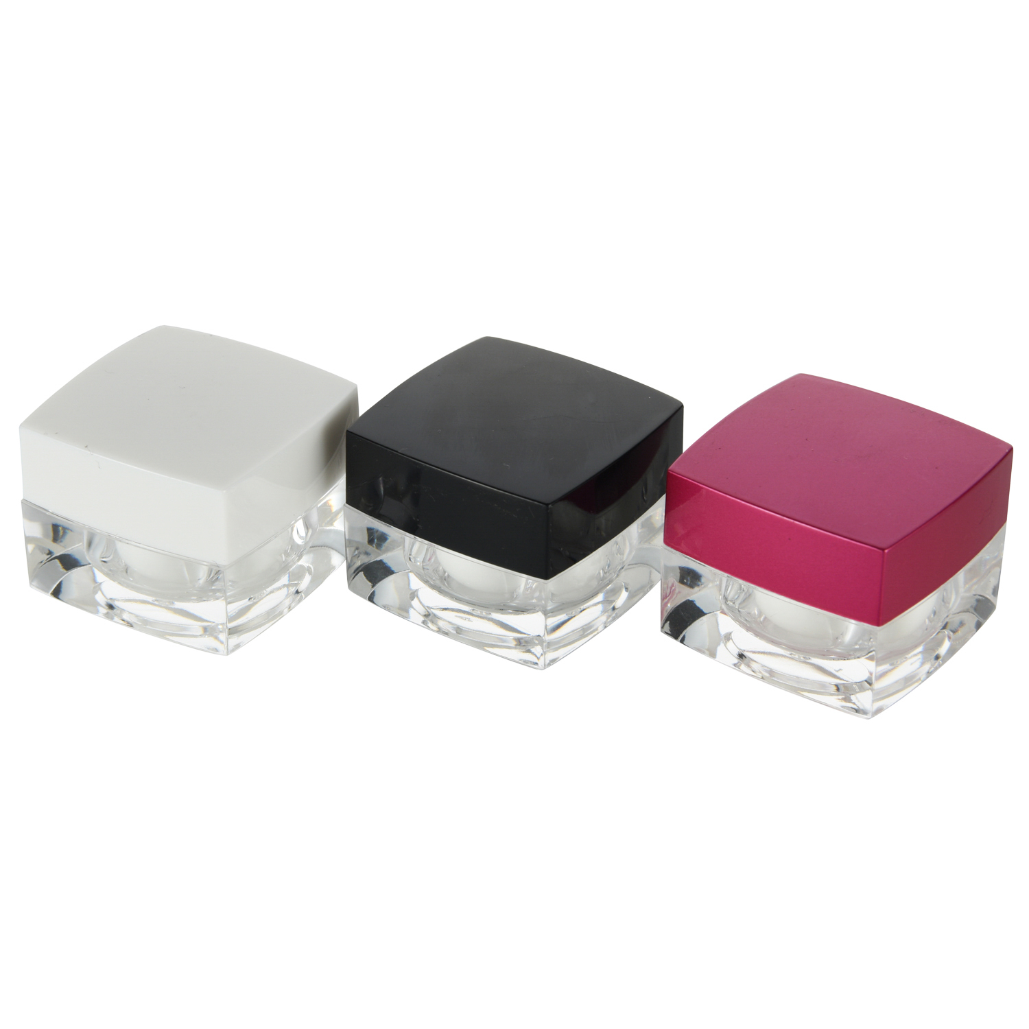 Screen Printing 5g Empty Cosmetic Packaging Jar in Square Shape for Cosmetic Industry