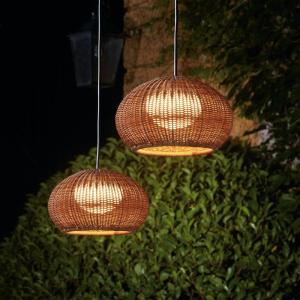 China Hanging Rattan Lighting Chandelier Waterproof For Outdoor Tree factory