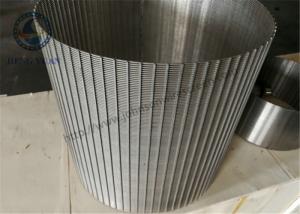 China SS 316L Wedge Wire Sieve Filters / Rotating Drum Screen 520 Mm Dia factory