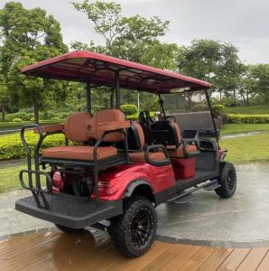 China 6 Seater Electric Golf Trolley 4 Wheel Disc Brake 10 Inch TFT IP66 CARplay Display factory