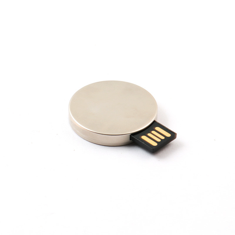 Logo Laser Metal USB Memory in Silver and Customized Color