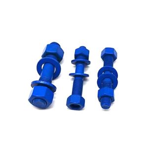 China ASME B18.2.1/ASME B18.2.2 Fluocarbon Coated Stud Bolt with 2 Heavy Hex Nut and Plain Round Washer2.1/ on sale