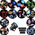 4W Decorative Projector Lights 12 Pattern For Xmas Birthday Party Black