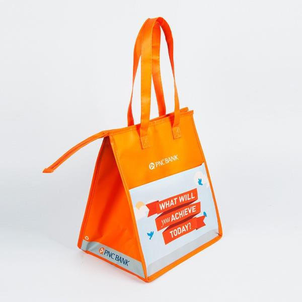 outdoor fitness thermal non woven cooler bag reusable insulated non woven lunch tote thermal food delivery bag