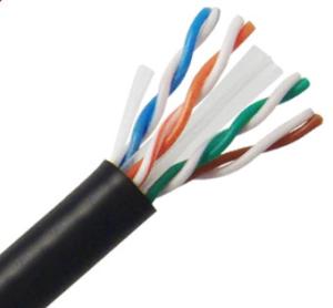 China Outdoor UTP CAT6 Network Cable 23 AWG Soild Copper Conductor UV-PE Jacket factory