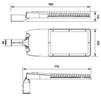 Outdoor IP65 IP66 Lighting High Power Full Watt 300W 400W LED Street Lights with Die Casting Aluminum Housing