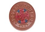 Colorful Custom Embossed Leather Patches For Hats / Bag Light Weight