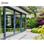Noiseless Double Glass Patio Sliding Doors Frameless Aluminum