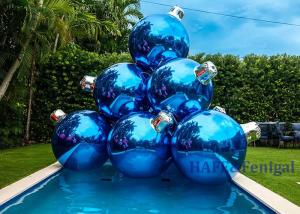 China Inflatable Christmas Ornaments Mirror Ball Red Balloons For Christmas Large Size factory
