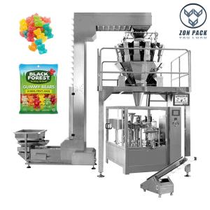 China Fully Automatic Stand Up Pouch Packing Machine For Cashew Nut Candy Dried Fruit factory
