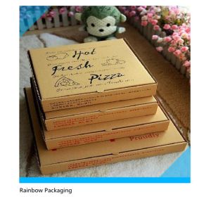 Take Away Pizza Paper Box Packaging Foldable With Printing Surface