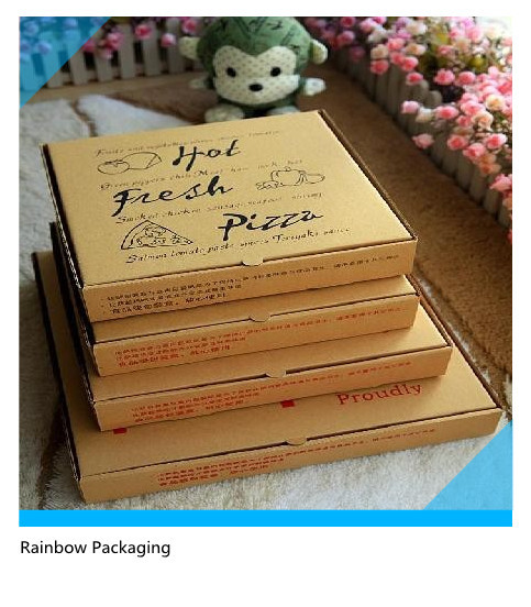 China Take Away Pizza Paper Box Packaging Foldable With Printing Surface factory