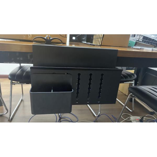 Laptop Stand Under Desk 2 Tier Steel Hanging Desk Organizer for Tablet iPad books Holder