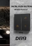DC 12V Wall Light Switch RS485 Protocol White Color Metal Material