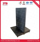 6FT Double Sided Library Bookshelves Black 3 Layers Rack