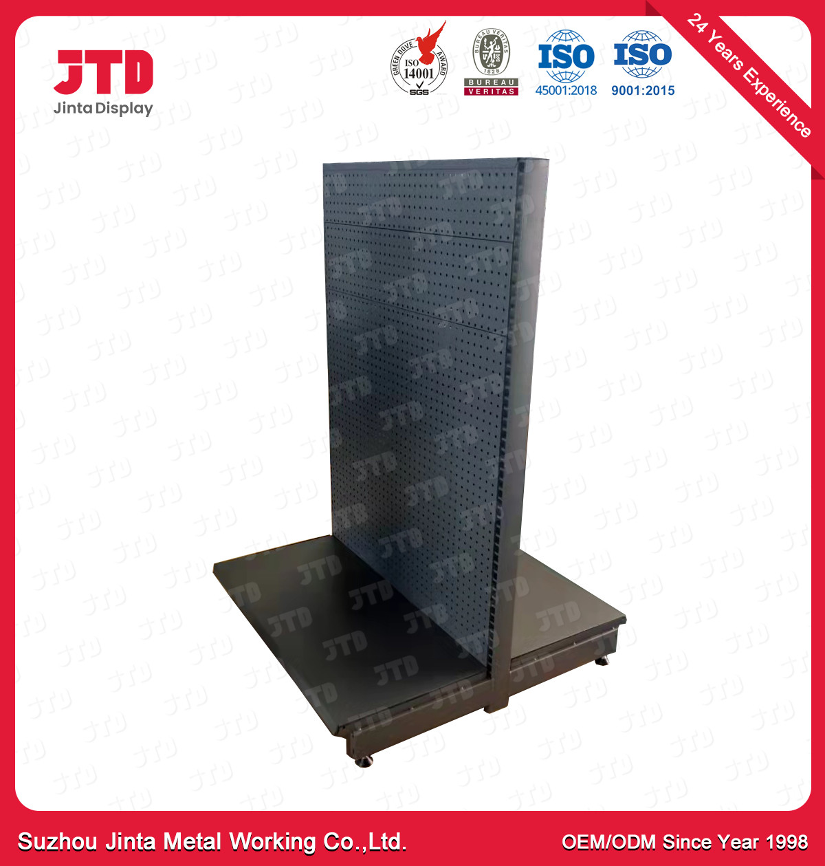 China 6FT Double Sided Library Bookshelves Black 3 Layers Rack factory