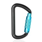 Aluminum D-Shaped Spring Snap Hook Climbing Carabiner for Multi-Purpose