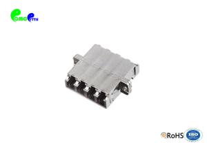 China LC Quad Metal Fiber Optic Adapter With Flange 0.2dB Low Insertion Loss factory