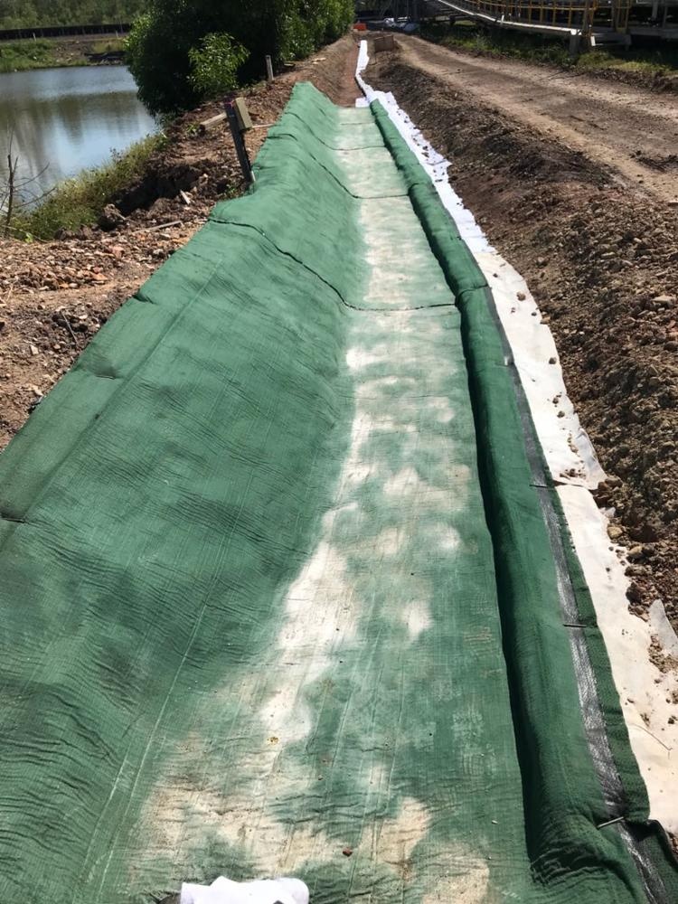 Cement Sand Blanket Rolls GCCM Concrete Erosion Mat For Slope Protection