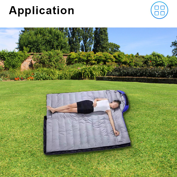 Rectangular Down Filled Sleeping Bag Envelope Shaped Folding Outdoor Sleeping Bag