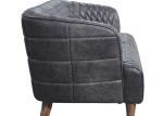 Defaico Furniture Diamond Stitching Vintage Look Leather Sofa 1 Seater