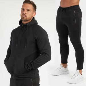 China Outdoor Sport Gym Sets Men Sportswear Tracksuits Two Piece Set Hoodies Men′s Fitness Suit factory