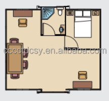 Tiny Portable Flat Pack Container House Wear Resistant Customized