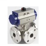 Fluorine Dn80 Chemical Resistant Floating 3 Way Electric Ball Valve