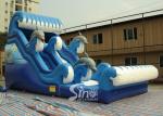 6.0m outdoor commercial grade three dolphins inflatable water slide with 0.55mm