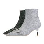 188-3 Korean Fashion Banquet Short Boots Are Thin Sexy Pointed Stiletto High