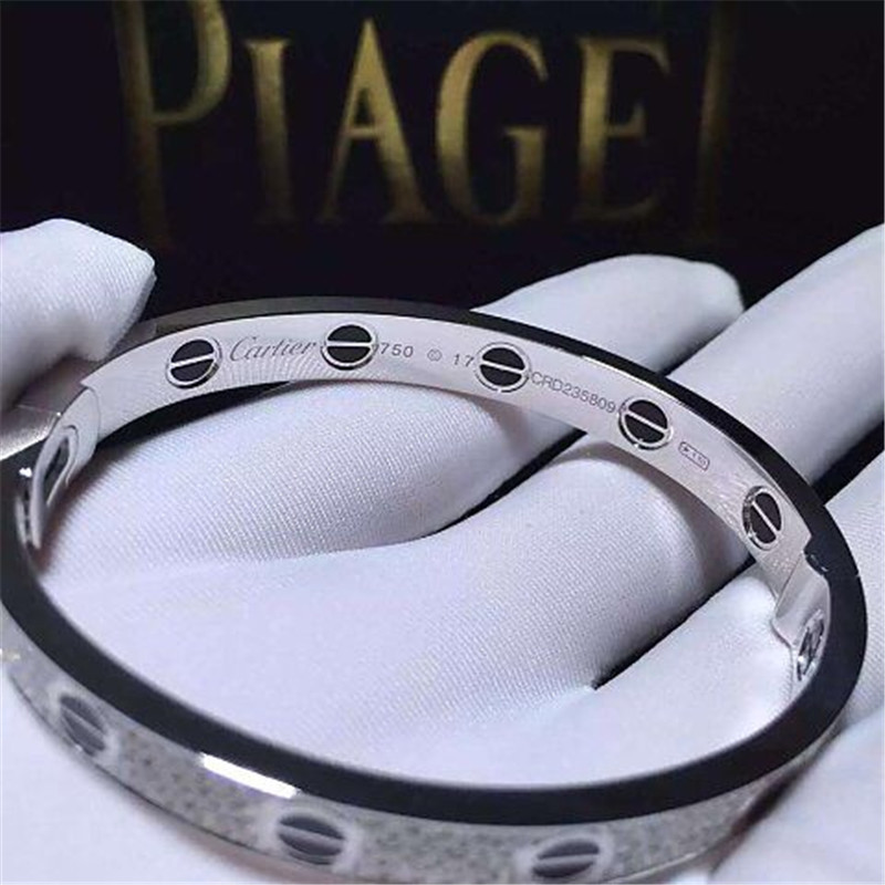 C love bracelet 18k gold white gold yellow gold rose gold diamond bracelet Jewelry factory in Shenzhen, China