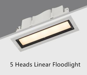 China 400lm Recessed 5 Heads Linear led down lights Floodlight 10.5W LED 135*42*58 mm factory