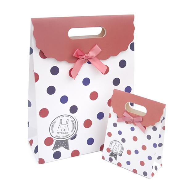 Custom Logo Recyclable Grey Board Gift Bag with UV Printing