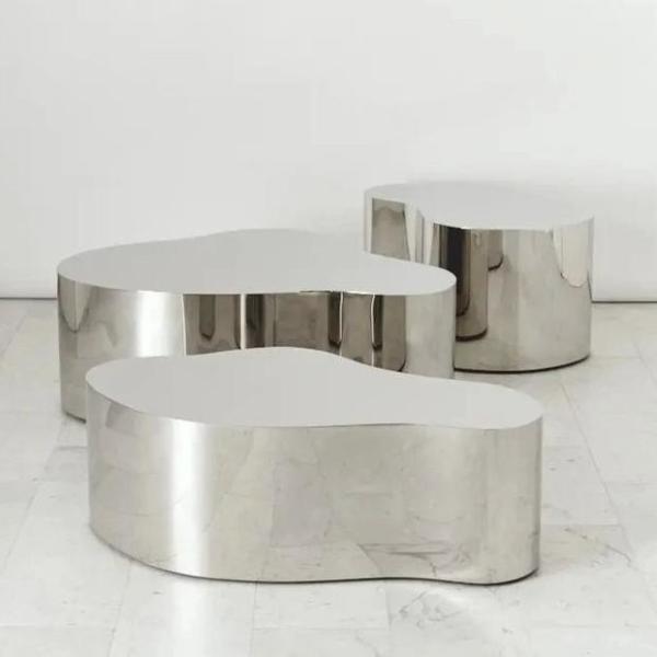 Stainless Steel Furniture Table Chair Sculpture Garden / Park / Square /