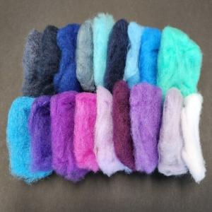 China Blue Purple Colored Polyester Fiber Staple Regenerated 20 Denier factory