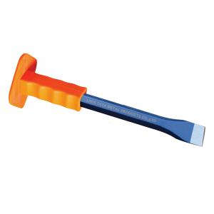 China High Carbon Steel Cold Chisel with TPR Rubber Holder for Tough Chiseling Jobs factory