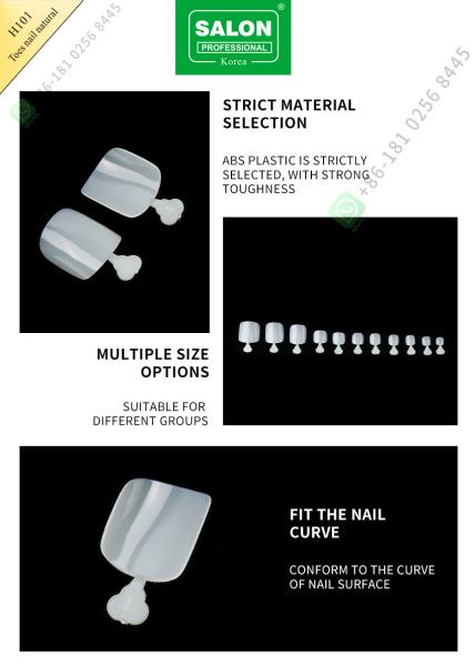Toes Nail Seamless Nail Piece Lady French Style Artificial False Nails Half Tips