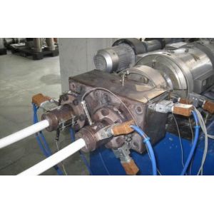 China Single Screw PP / PE Plastic Twin Pipe Extrusion Machine high speed factory